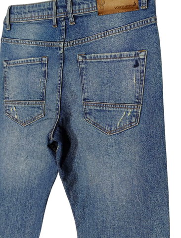 MOHATTA Men's Slim Fit 05 Pockets Recycled Cotton Sustainable Denim Jean