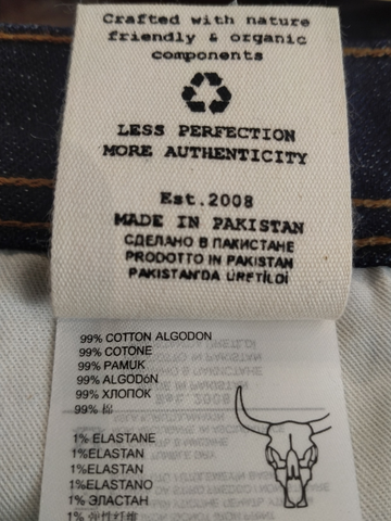MOHATTA Men's Slim Fit 05 Pockets Recycled Cotton Sustainable Denim Jean