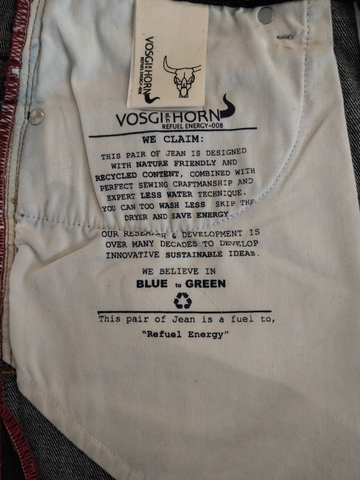 ESH-HOOR's Slim Fit 05 Pocket, Recycled Cotton, Sustainable Denim Jean