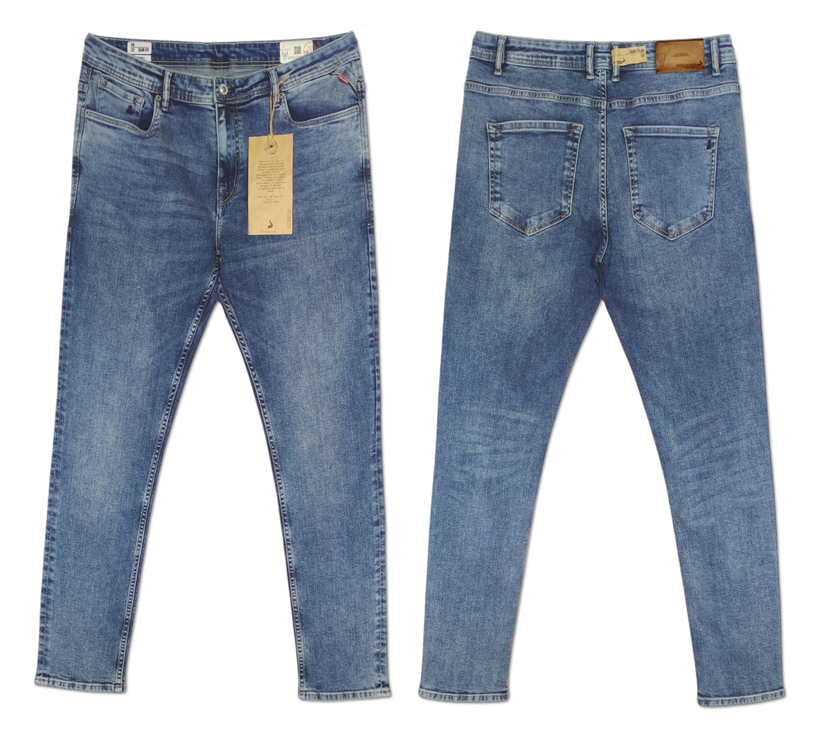 PITBULL Men Slim Fit 05 Pockets Recycled Cotton Sustainable Denim Jean