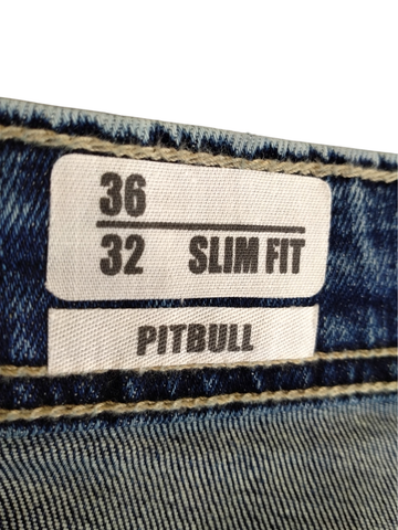PITBULL Men Slim Fit 05 Pockets Recycled Cotton Sustainable Denim Jean