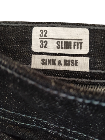SINK & RISE Men’s Slim Fit 05 Pockets Recycled Cotton, Sustainable Denim Jean