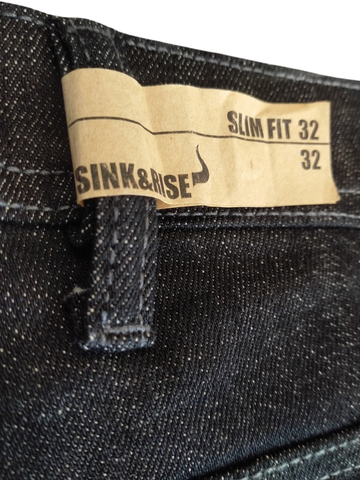 SINK & RISE Men’s Slim Fit 05 Pockets Recycled Cotton, Sustainable Denim Jean