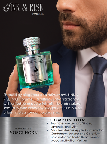 SINK & RISE EAU DE PERFUME, FRAGRANCE FOR MEN 50ml.