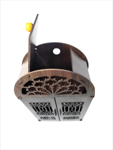 WALL MOUNTED WOODEN BOX, KEYCHAIN AND ACCESSORIES HOLDER