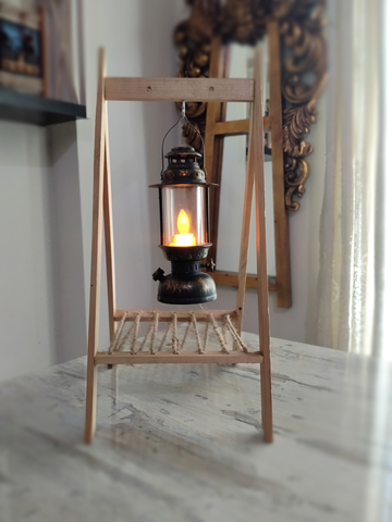HAND CRAFTED INTERIOR DECORATIVE WOODEN FRAME CANDLE, LANTERN LAMP