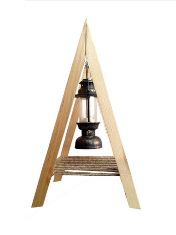 HAND CRAFTED INTERIOR DECORATIVE WOODEN FRAME CANDLE, LANTERN LAMP